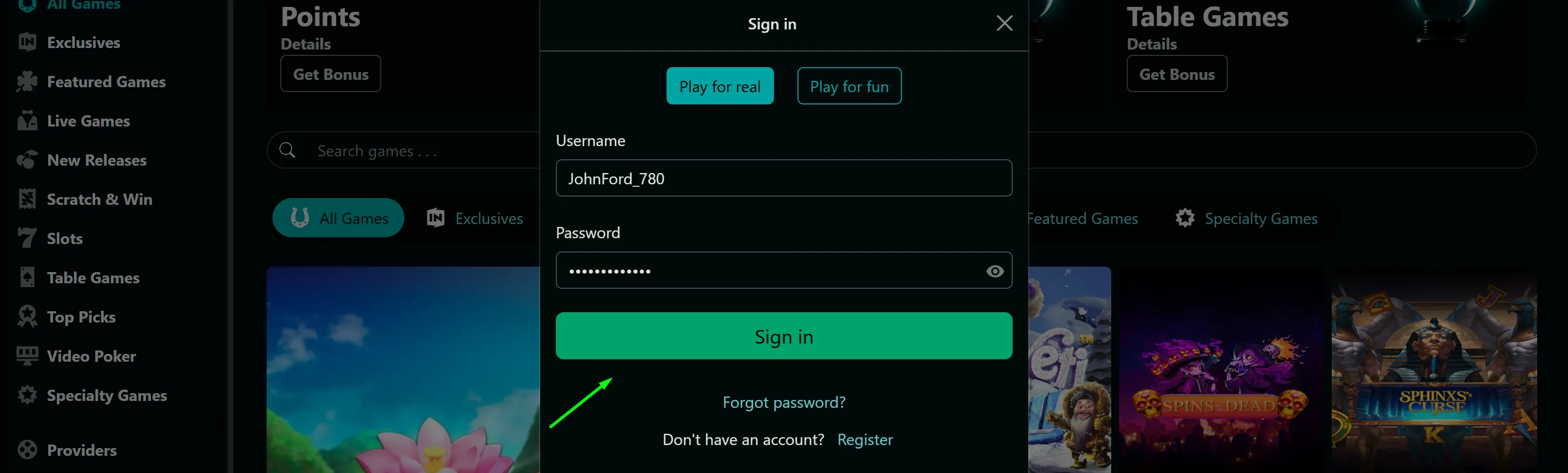 True Fortune Casino Login